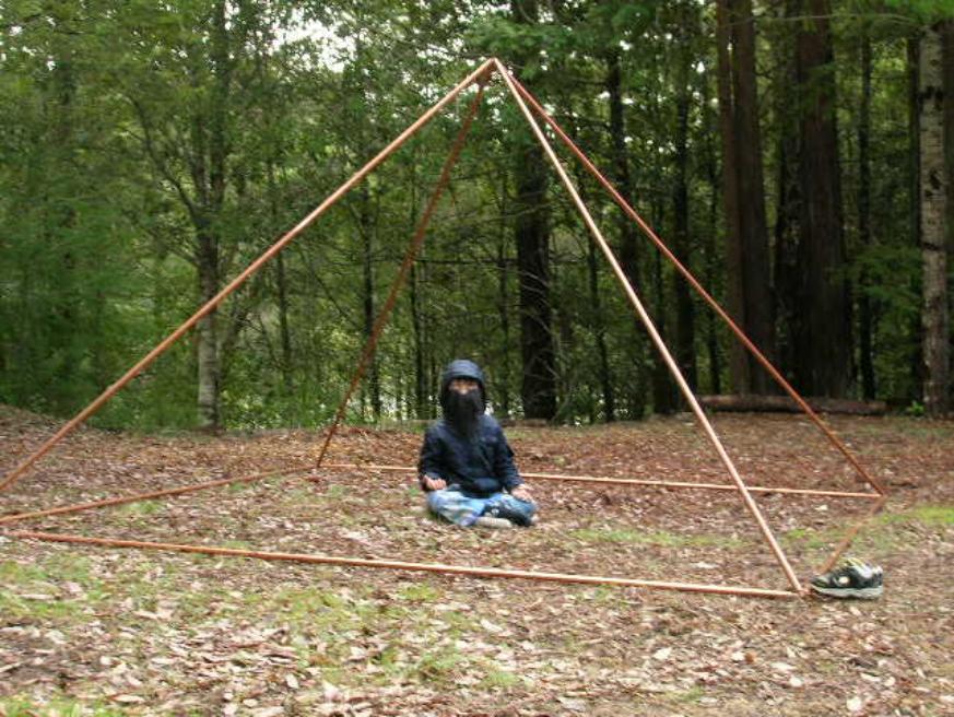 meditation in ten foot base copper pyramid using the pyramid connectors, Zantu.